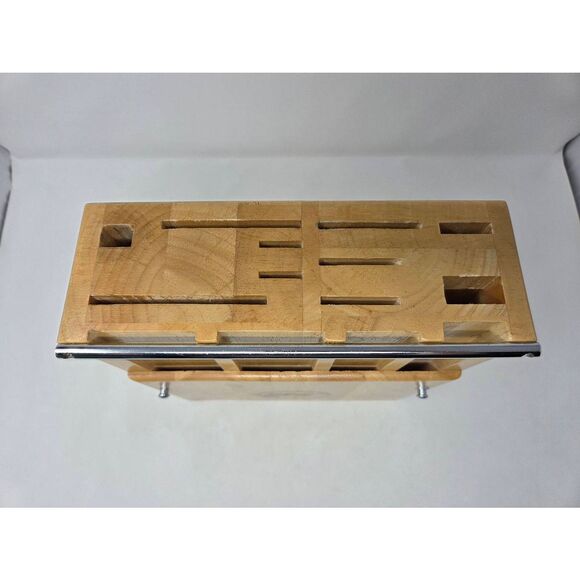 GUNTER WILHELM EXECUTIVE CHEF SERIES WOODEN KNIFE BLOCK 15 SLOT BLOCK ONLY - Picture 4 of 8